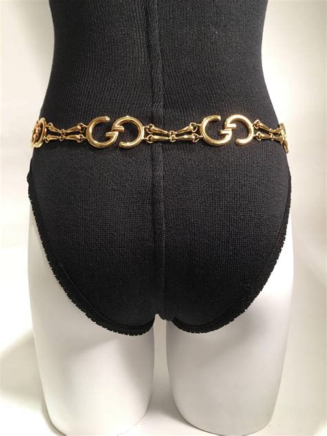 gucci vintage gold chain belt|authentic Gucci belt men.